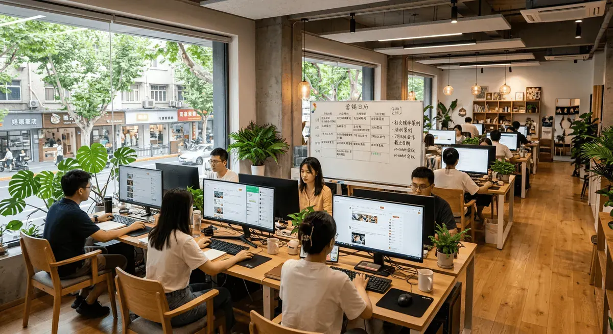 The BeyondBridge team together in the Shanghai office